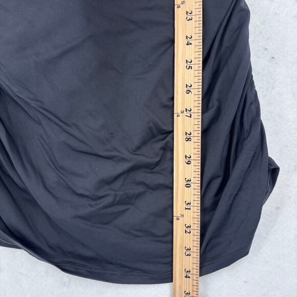 Ralph Lauren Plunge Halter Mio One Piece Swim Dress Size 22W Black Swimsuit - Picture 8 of 8